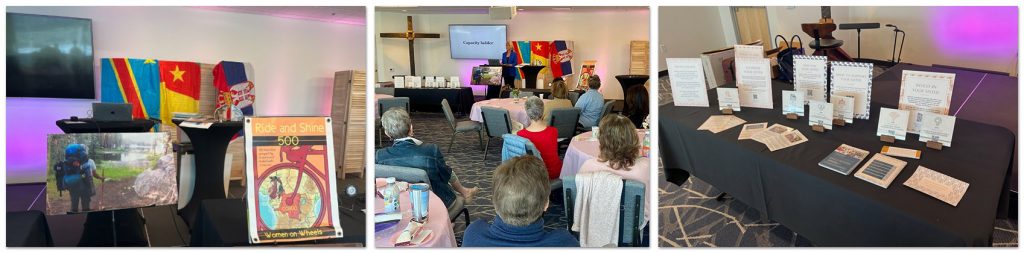 Anastasia speaking to women at her church in south county.